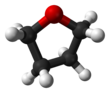 Space-filling model of the THF molecule