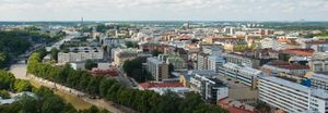 Aerial view of Turku from Turku Cathedral