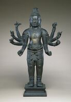 Eight-armed Avalokiteśvara, Khmer art ca. 12th–13th century (Bàyon). The Walters Art Museum.