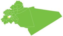 موقع ناحية مركز داريا في محافظة ريف دمشق