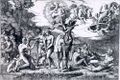 Judgement of Paris, still influencing Manet, who used the seated group in his most famous work.