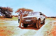 Toyota Hilux in the Sahel in Mauritania