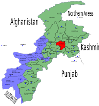 خريطة {{{region}}} وفيها بونير Buner مبينة