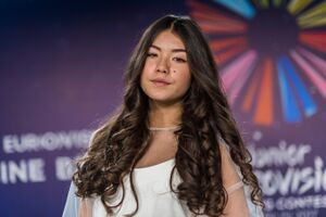 JESC 2017. Press conference of Polina Bohusevich.jpg