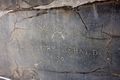 A graffito left by explorer Henry Morton Stanley of New York Herald