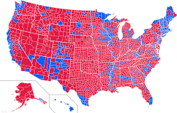 Presidential popular votes by county.[ت]