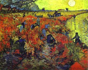 The Red Vineyard by Vincent van Gogh, 1888, only van Gogh painting sold in his lifetime