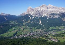 View of Cortina d'Ampezzo