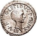 Coin with face and inscription