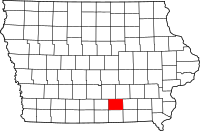 Map of Iowa highlighting