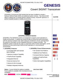 GENESIS – Modified Motorola SLVR L9 handset