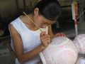 Decorating porcelain at modern-day Jingdezhen.