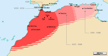 الإمبراطورية المرينية في أقصى اتساعها (1347-1348)