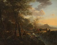 Jan Both, 1650ح. 1650, Italian landscape of the type Both began to paint after his return from Rome.