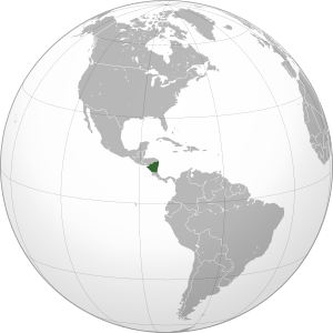 Location of نيكاراگوا Nicaragua