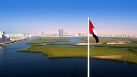 Aerial view of RAK City from Al Qawasim Corniche flagpole.jpg