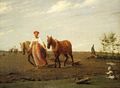 Spring, On a plough-land, 1820ies