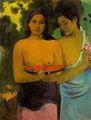 امرأتان تاهيتيتان, (1899), oil on canvas,