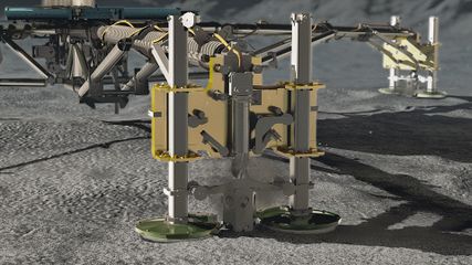 Depiction of Philae's foot screws