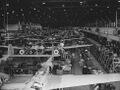 P-38 Lightning assembly line at the Lockheed plant, Burbank, California.