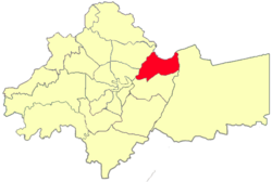 موقع ماركا ضمن بلدية عمان الكبرى