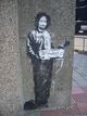 Banksy's "Hitchhiker to Anywhere" (Archway, London, 2005)