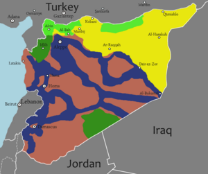 Iranian and Hizbullah influence in Syria (2020).png