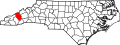 State map highlighting Haywood County