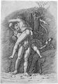 Another 15th century engraving showing highlights and shading, all in lines in the original, used to depict volume.
