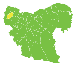 موقع ناحية معبطلي في محافظة حلب.