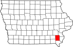 State map highlighting Henry County