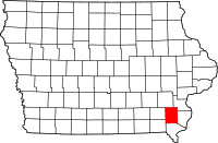 Map of Iowa highlighting