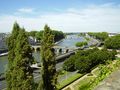 Planted quays around the river Maine