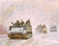 APC by David E. Graves, Vietnam Combat Artists Program, CAT IX, 1969-70. Courtesy of National Museum of the U. S. Army.