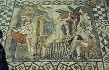 Mosaic-Diana leaves her bath