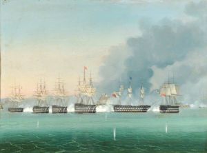 The Bombardment of Acre, 3 November 1840 HMP RNM 1973 384.jpg