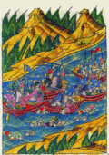 Battle with Tatars at Volga-river
