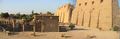 View of the first pylon of the temple of Amun-Re at Karnak