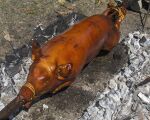 Cebu Lechon is one of the two types of lechon in the Philippines. It is served primarily around the Metro Cebu Area, particularly Talisay City, but is served throughout the island and other parts of the Visayas.[78]