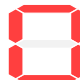 Usual appearance of the digit zero on seven-segment displays