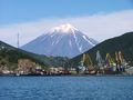 Petropavlovsk and Koryaksky Volcano, as seen from Avacha Bay