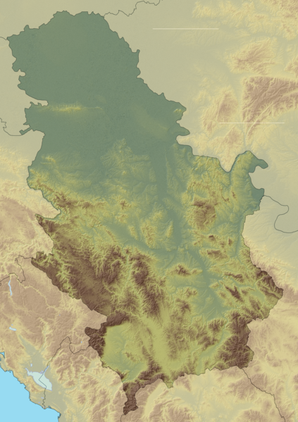 ملف:Relief map of Serbia.png