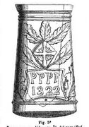 Vase-shaped gun of Mantua (image produced 1869), no longer extant
