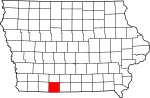 State map highlighting Ringgold County