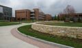 A view of the campus heading from the College of Business to the Academic buildings.