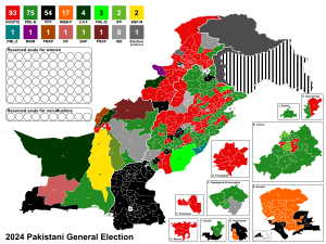 2024 Pakistani general election - Results.svg