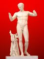 A Polykleitan Diadumenos, in a Roman marble copy, National Archaeological Museum of Athens.