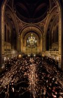 Easter night at Timișoara Orthodox Cathedral, 2017.