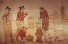 Mongolic Khitan men, women and children from the Liao Dynasty.