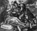 Hermann zersprengt die Ketten von Germania (هرمان يحطم أصفاد جرمانيا)، كارل روس، حوالي 1818